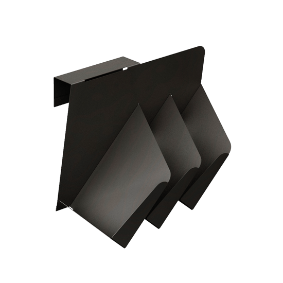 Metal, diagonal letter tray