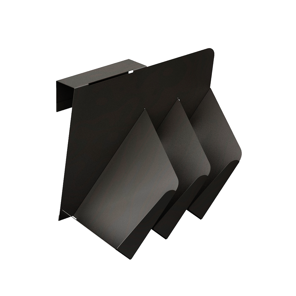 Metal, diagonal letter tray