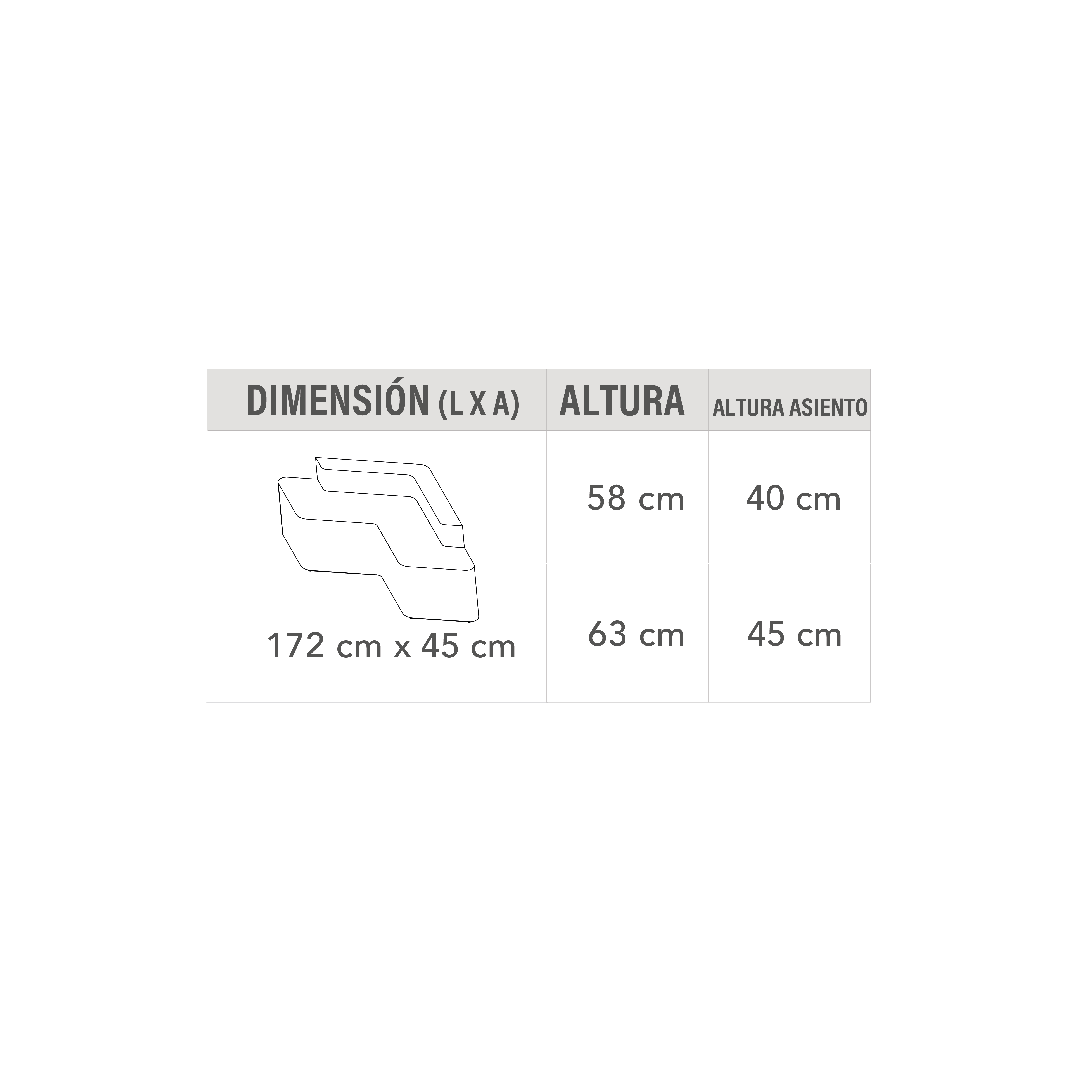 Listado Sofá Boomerang 2.0