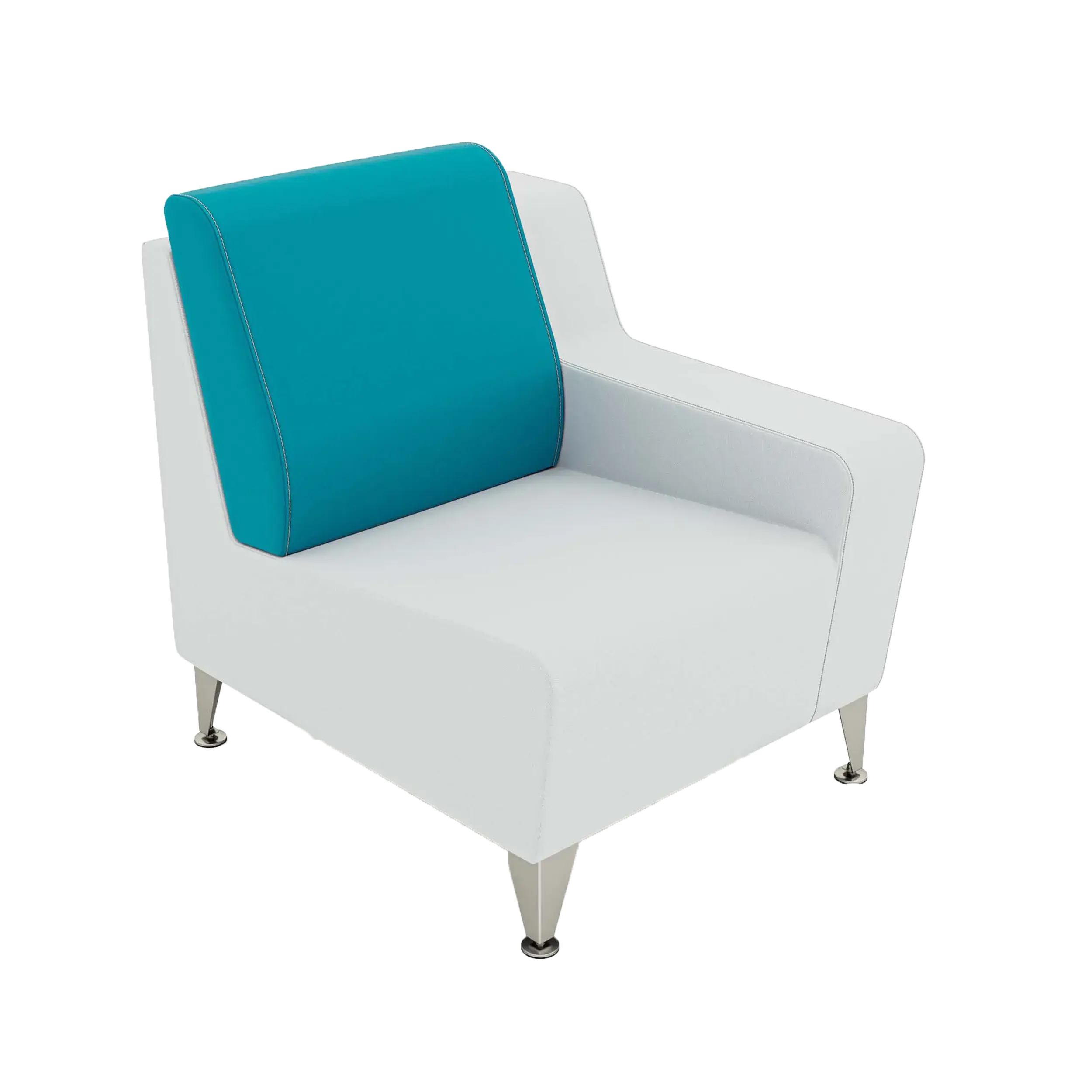 silla social izquierda con brazo bajo 
