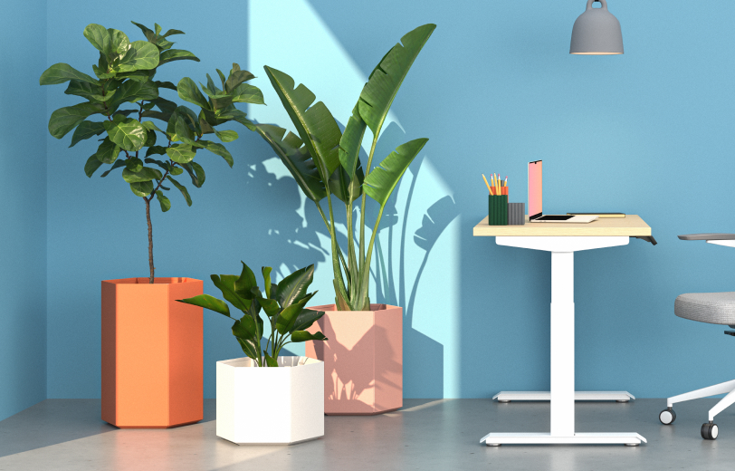 Espacio de trabajo con iluminación y mobiliario Lightcorp